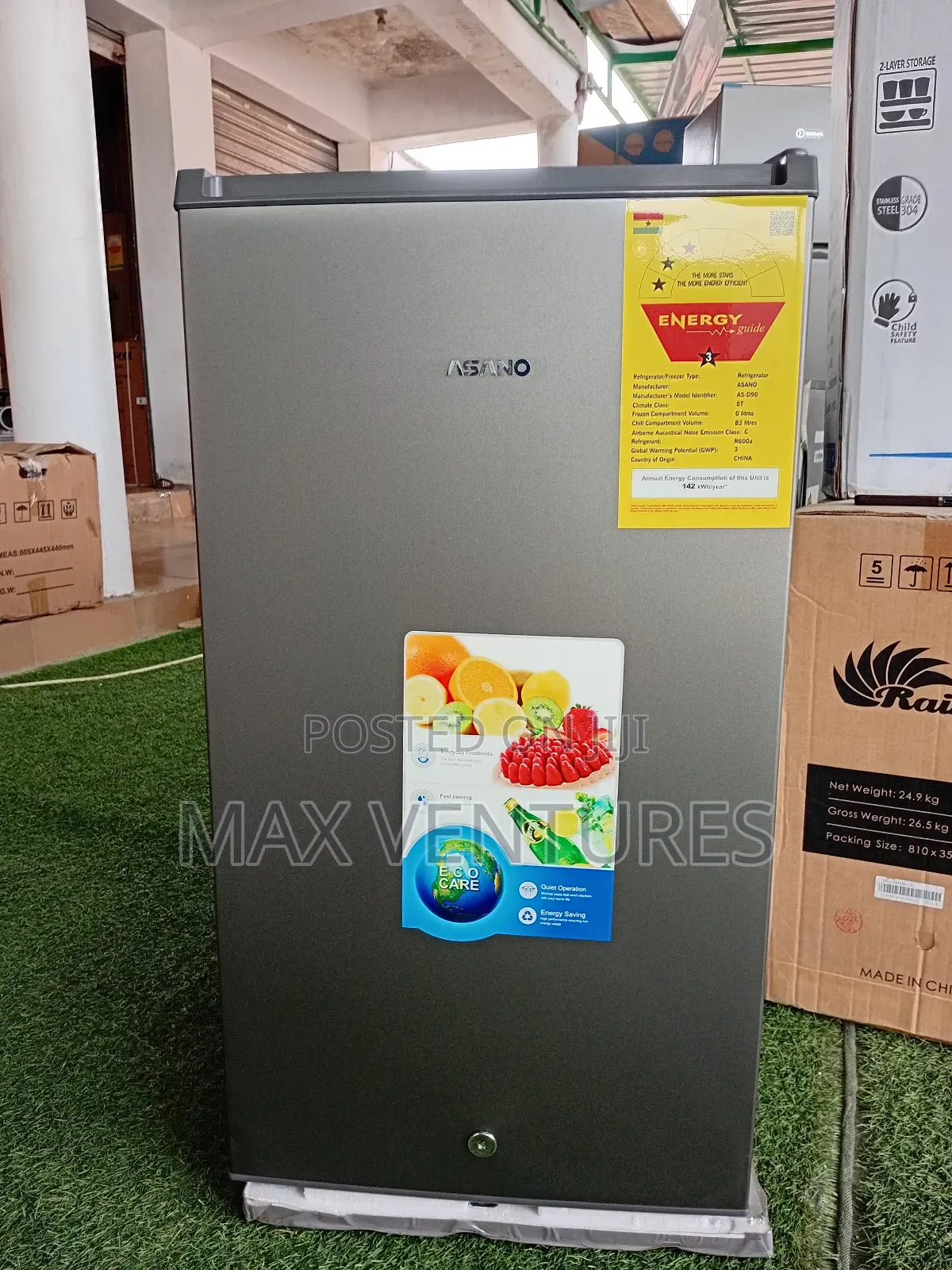 Frost Free 3 Star Asano 83l Single Door Table Top Fridge Top Freezer