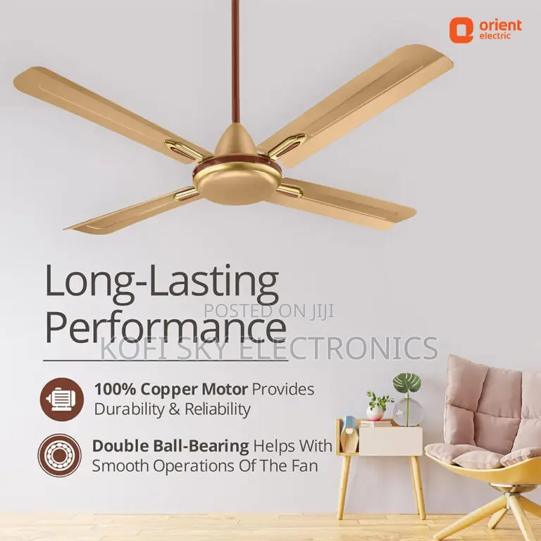 Orient Ceiling Fan Quardo 48 Golden Chocolate