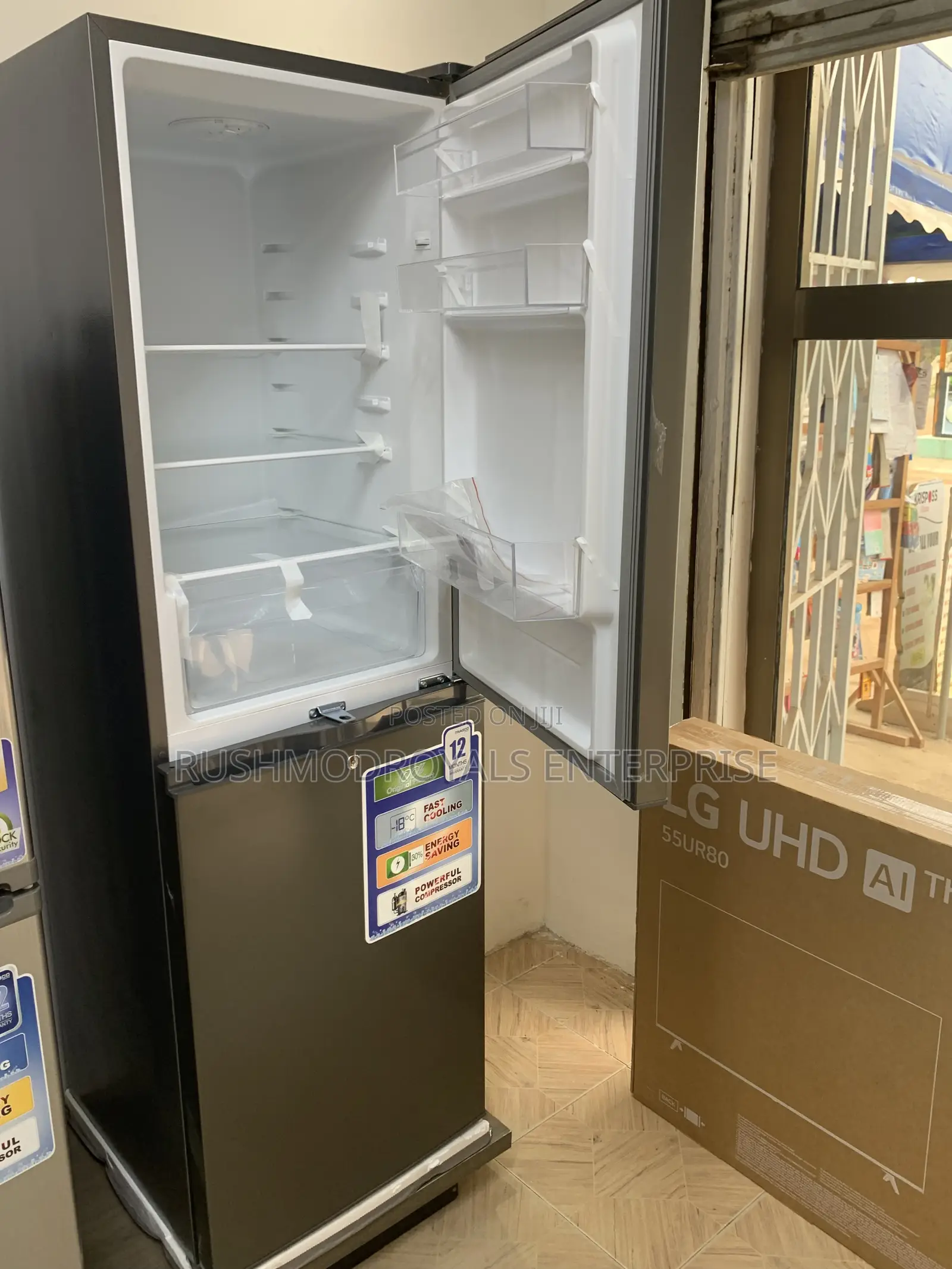 Nasco 258l Silver Double Door Bottom Freezer