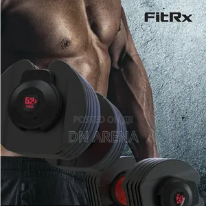2pack) Fitrx Adjustable Dumbbells, 52.5lb Smartbell Dumbbell Set