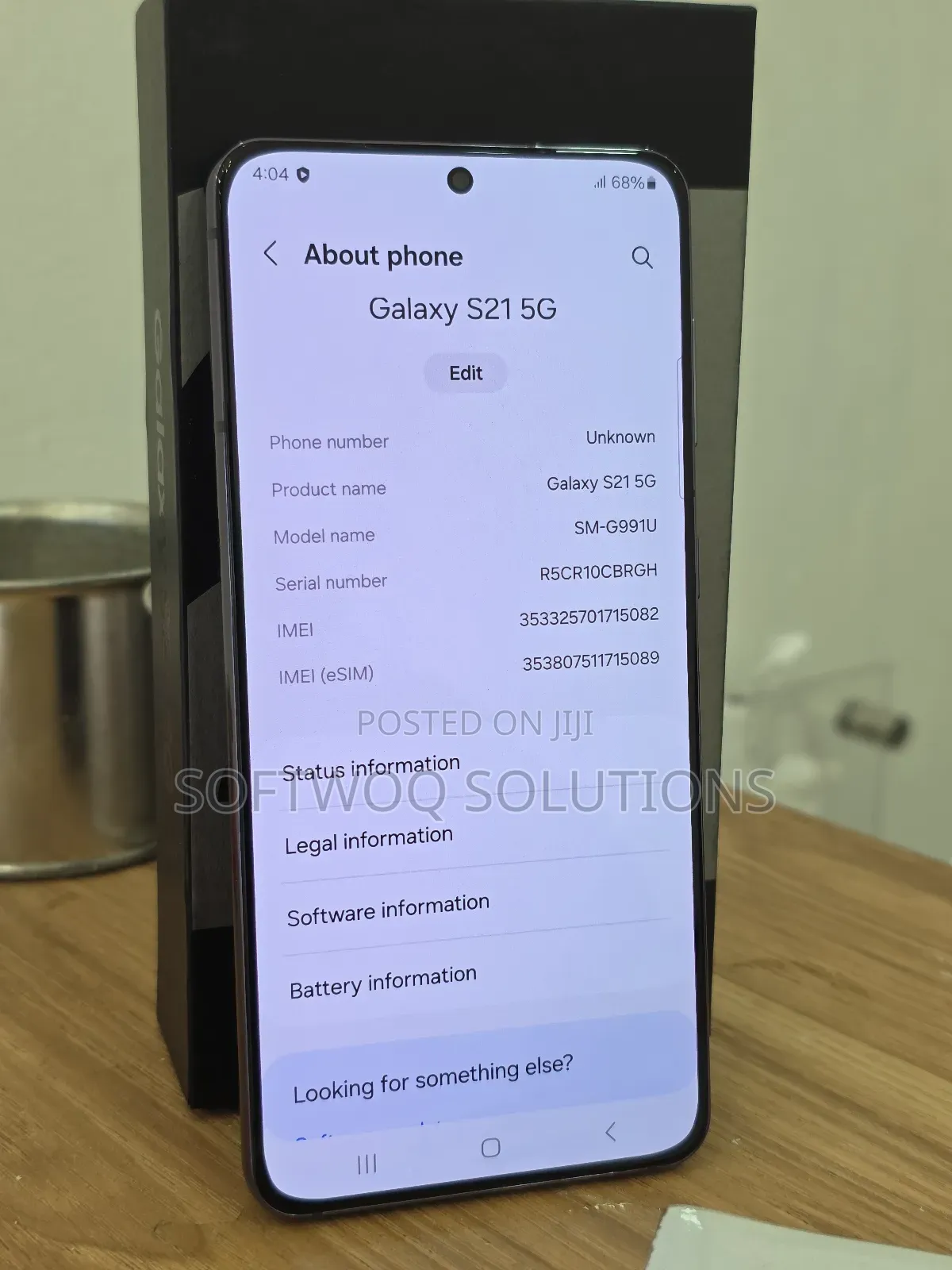 New Samsung Galaxy S21 5G 128 GB Black