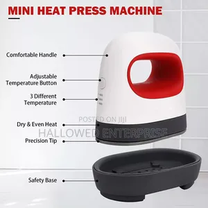 Mini Electric Iron Label Heat Press Machine Shoe T-Shirt Bag Logo