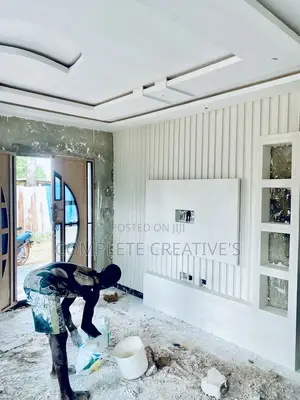 Complete Tv Unit Design/ Pop Installation Masters / Wall Skimming