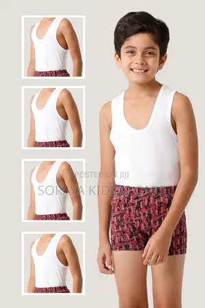 Boys White Vest