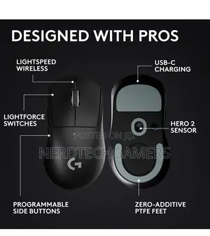Logitech G Pro X Superlight 2 Dex Lightspeed Wireless Mouse (Black)