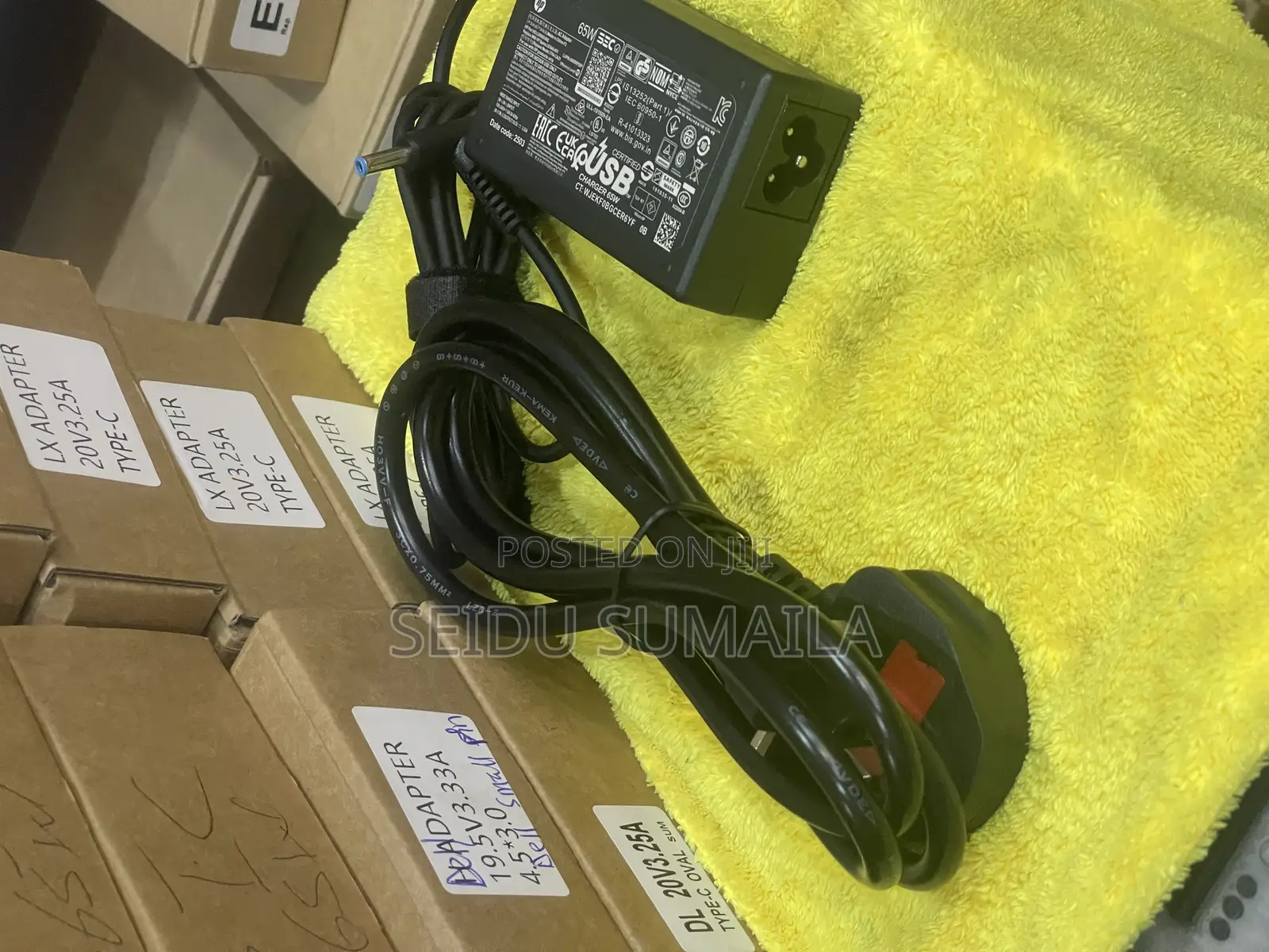 Hp Blue Pin Charger ( 65w)