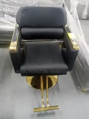 Quality Gold and Black Salon Chair