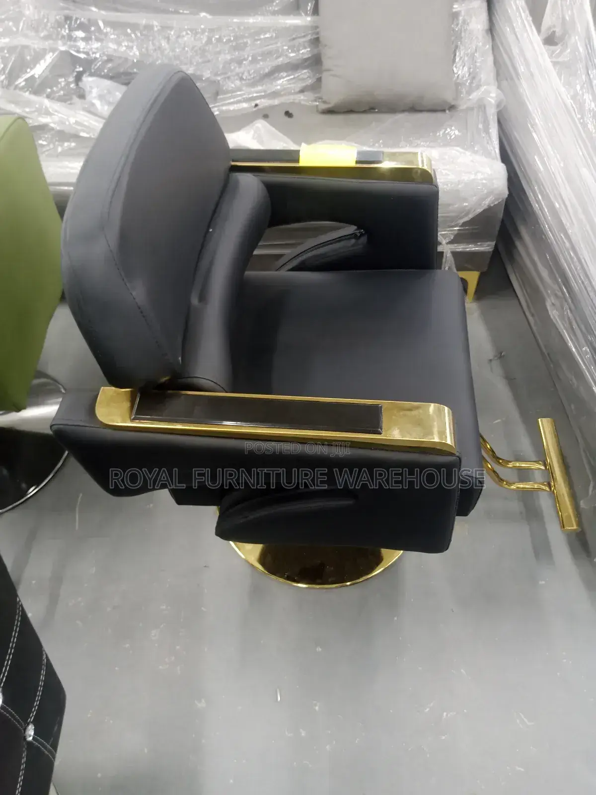 Quality Gold and Black Salon Chair
