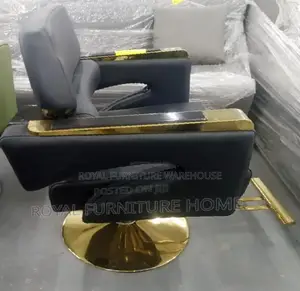 Quality Gold and Black Salon Chair