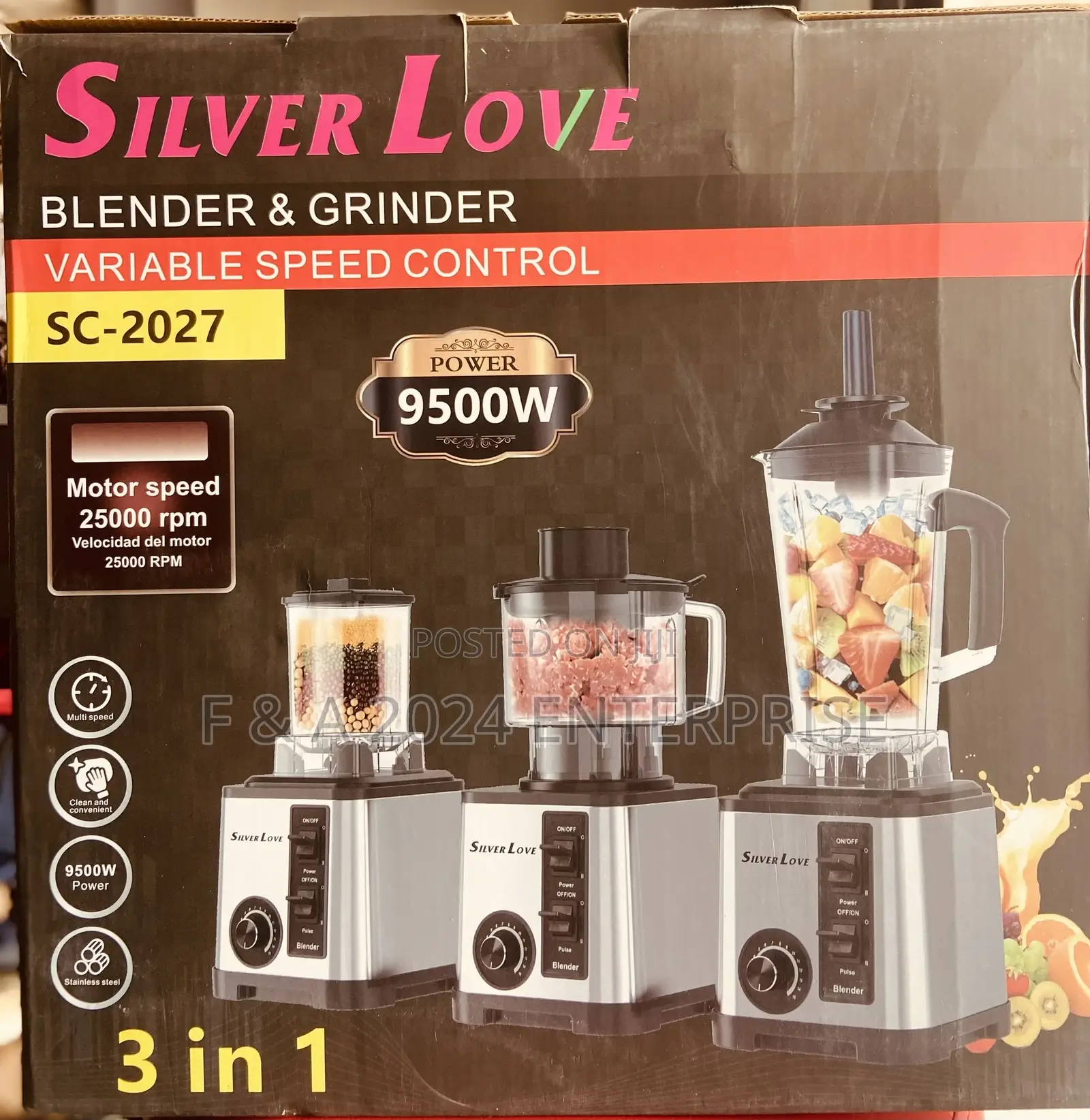 Commercial High Quality Silver Love Blender Grinder