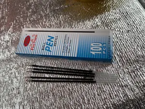 Pen Ink Refills 141mm 100 Pieces. Ghc75