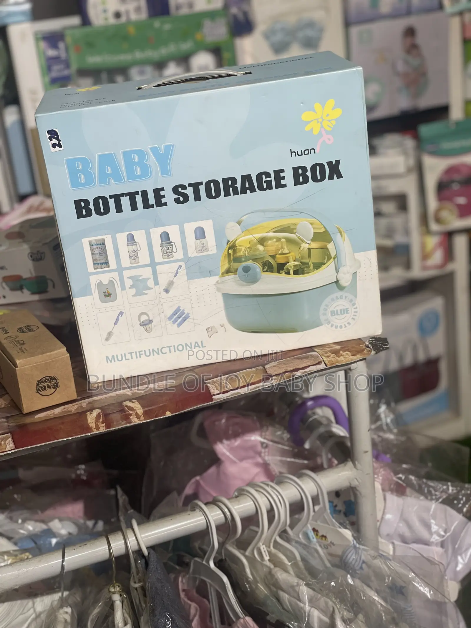 Baby Bottle Sterilizer and Storage Box With Bottles and Accessories