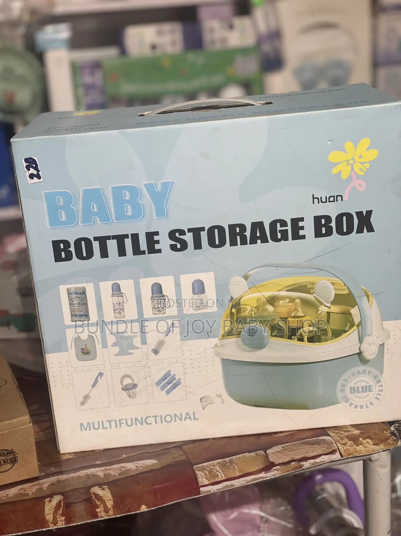 Baby Bottle Sterilizer and Storage Box With Bottles and Accessories