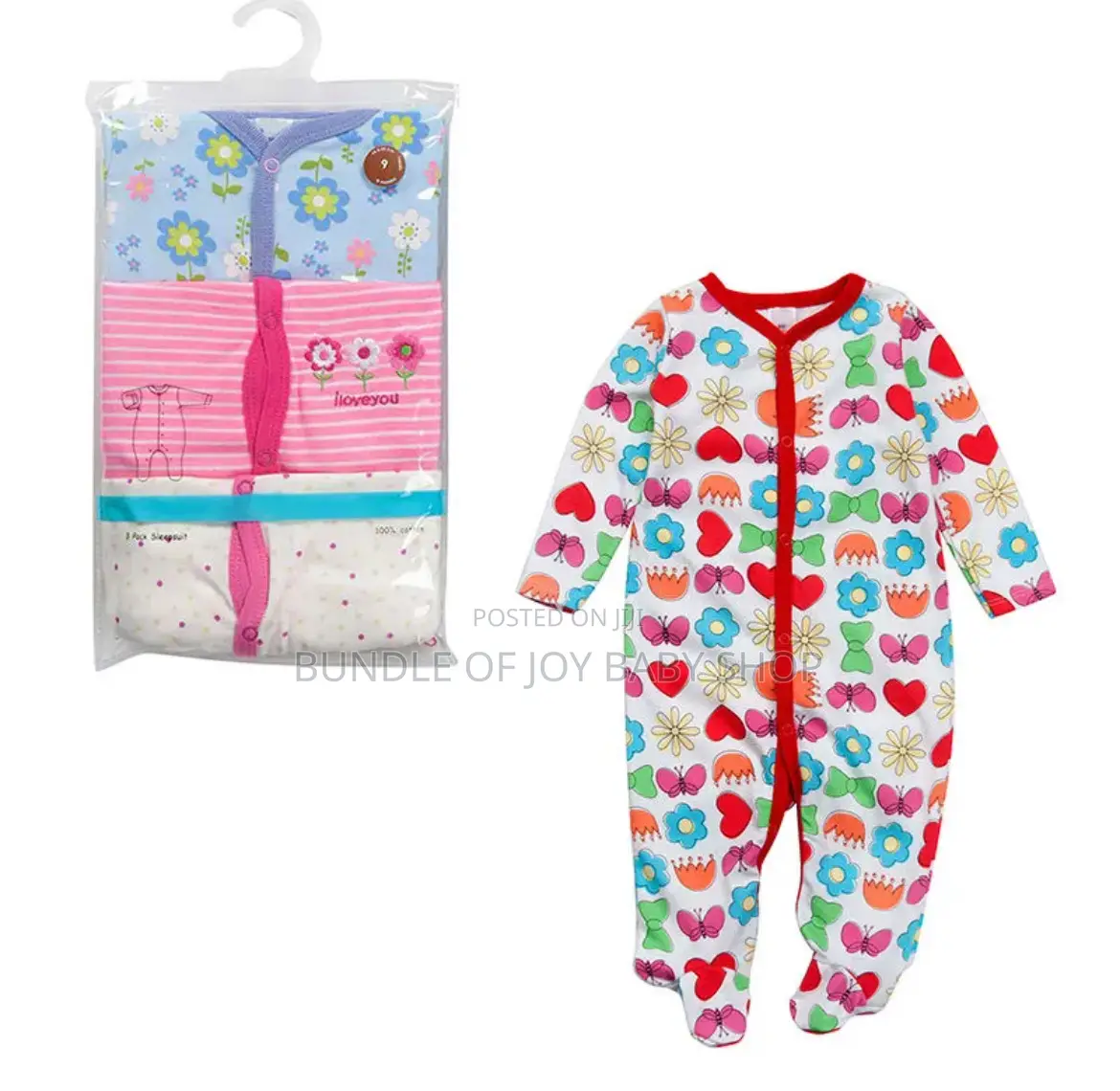 3 in 1 Set of Baby Rompers - Assorted Designs