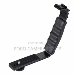 Dual Hotshoe L Shape Handheld Bracket