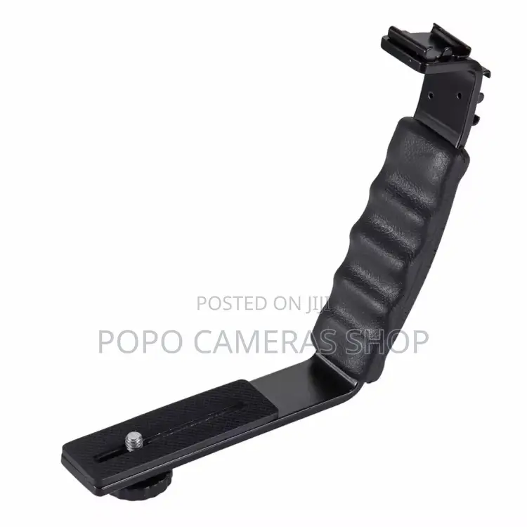 Dual Hotshoe L Shape Handheld Bracket