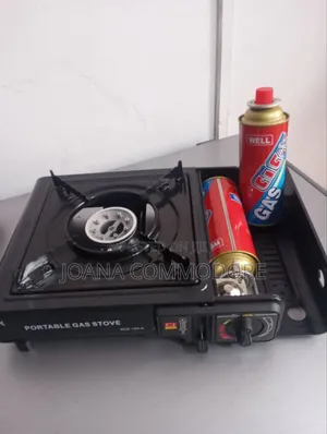 Portable Gas Stove With Two Gas Cans