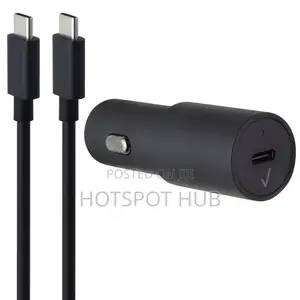 Verizon (45w) Vehicle Charger and Usb-C to Usb-C Cable