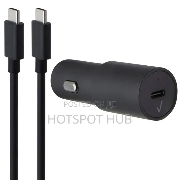 Verizon (45w) Vehicle Charger and Usb-C to Usb-C Cable