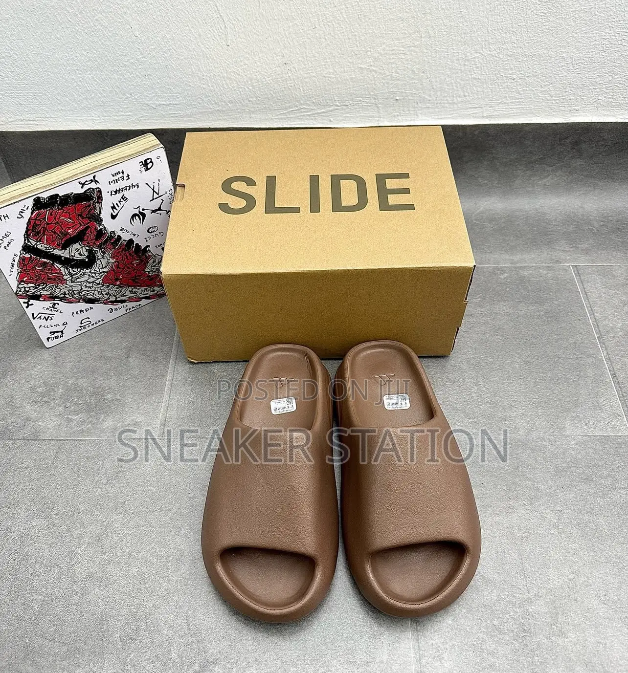 Adidas Yeezy Slides Brown Available