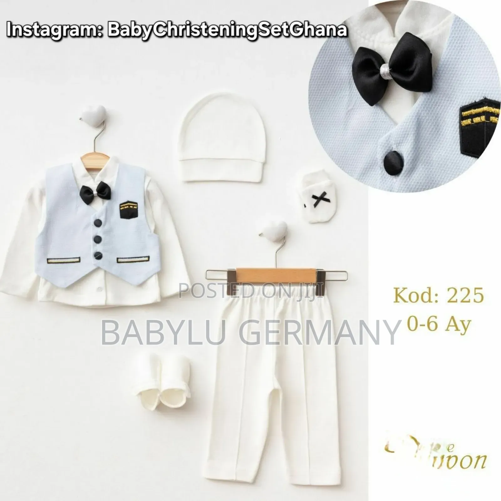 Baby Boy Blue and White Suit Set