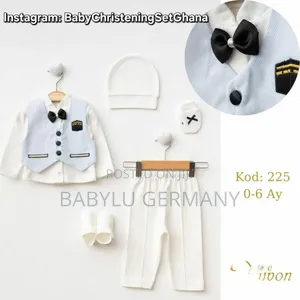 Baby Boy Blue and White Suit Set