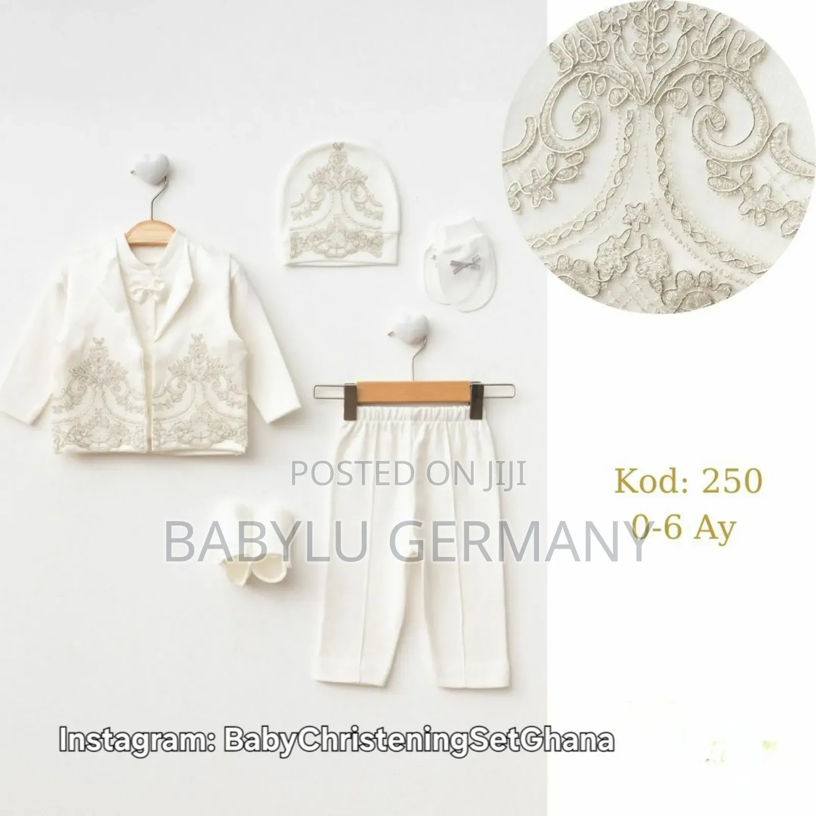 White Baby Boy Christening or Naming Gift Box or Suit Clothes Set