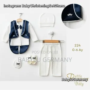 Royal Blue and White Newborn to 6 Months Baby Luxury Suit Gift Set