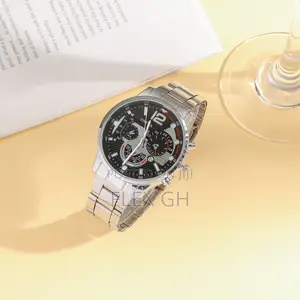 4 in 1 Men Design Diamond Bracelet Wrist Watch With Boxes
