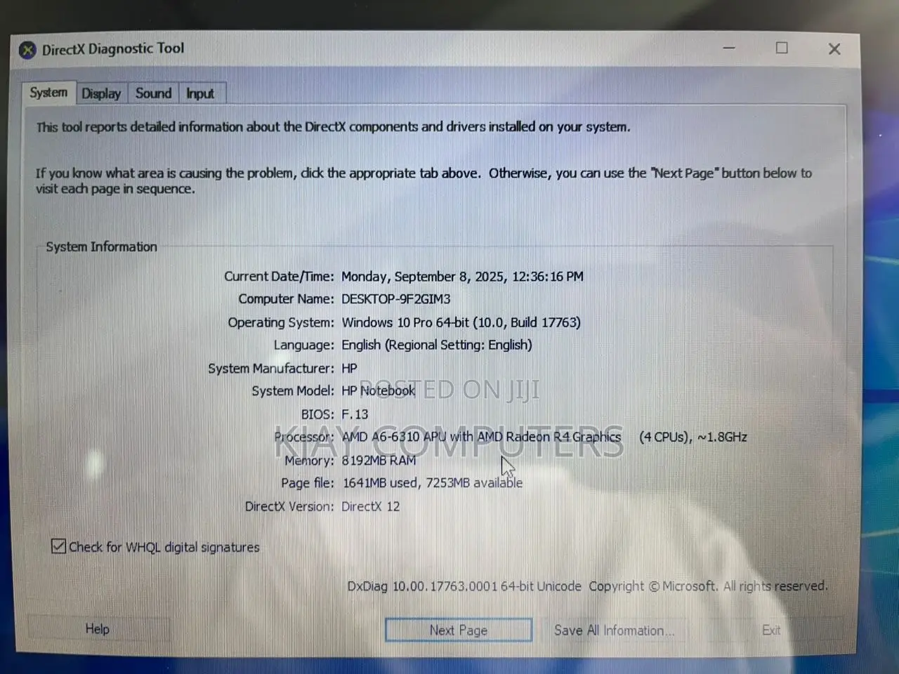 Laptop HP 17-3000 8GB AMD A6 HDD 1T