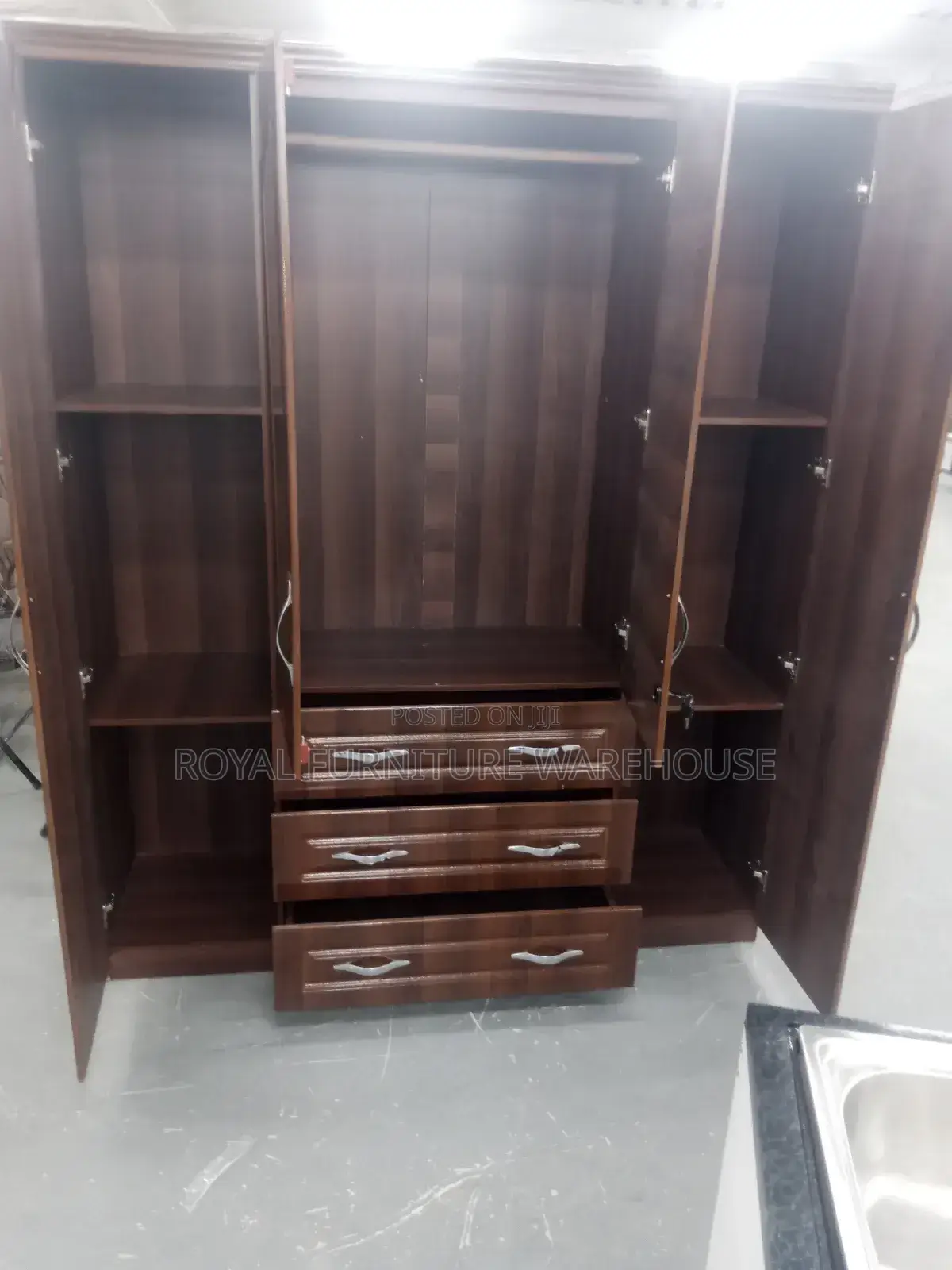 Imported 4doors Wooden Wardrobe Foreign Type