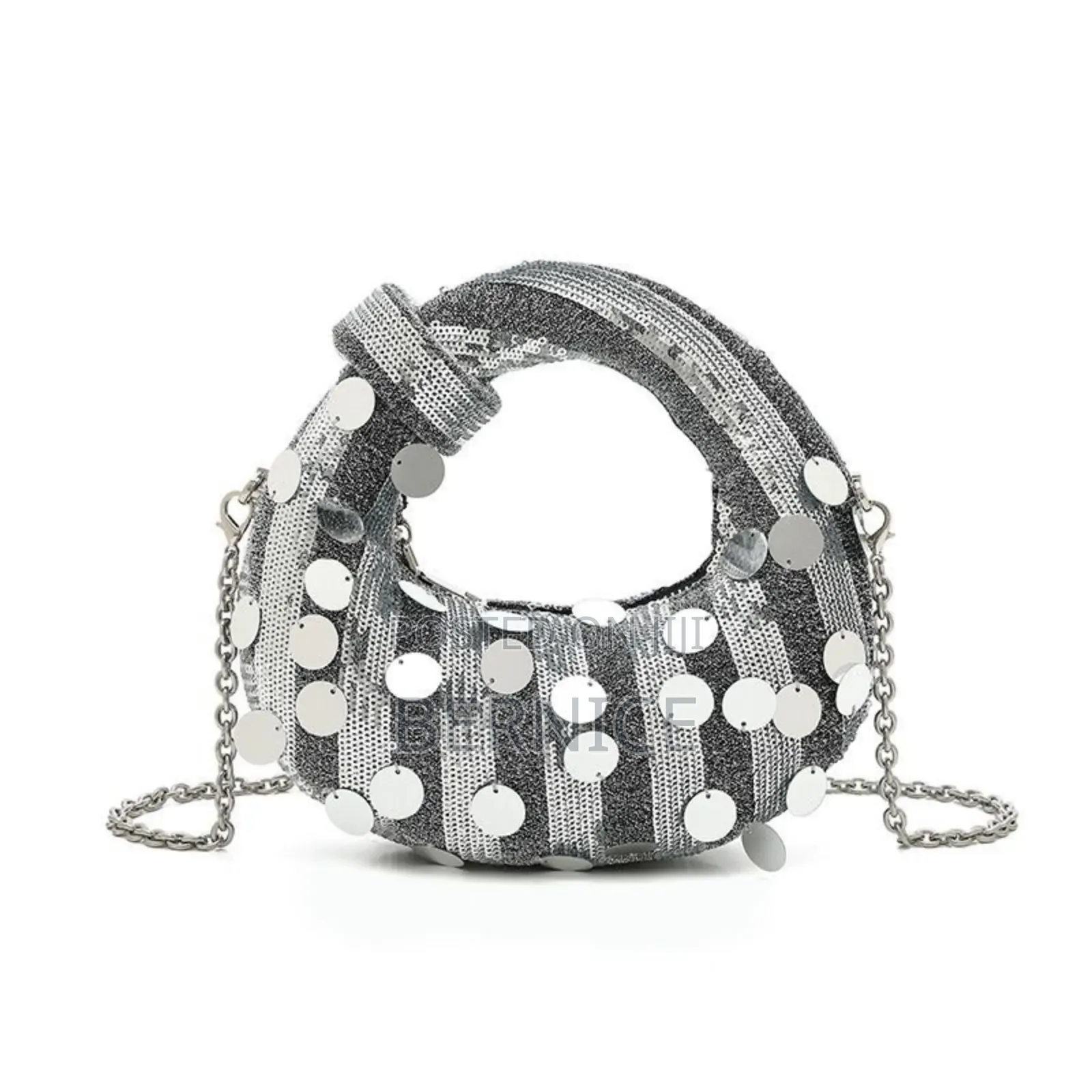 Glittering Glam Handbag – Gold, Silver, Black Denim