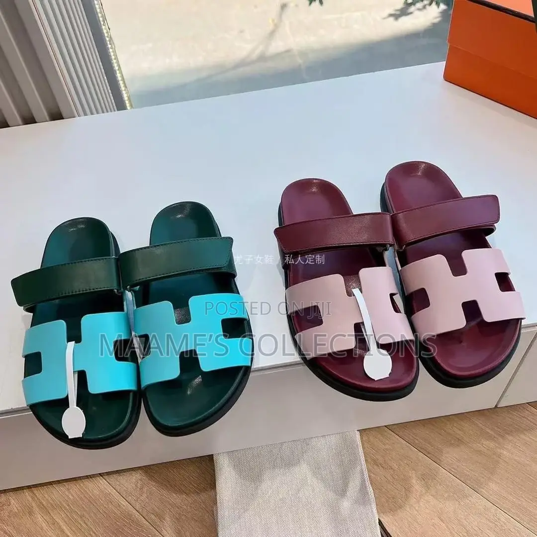 Original Hermes Leather Slippers ( in a Box) Size 37- 42