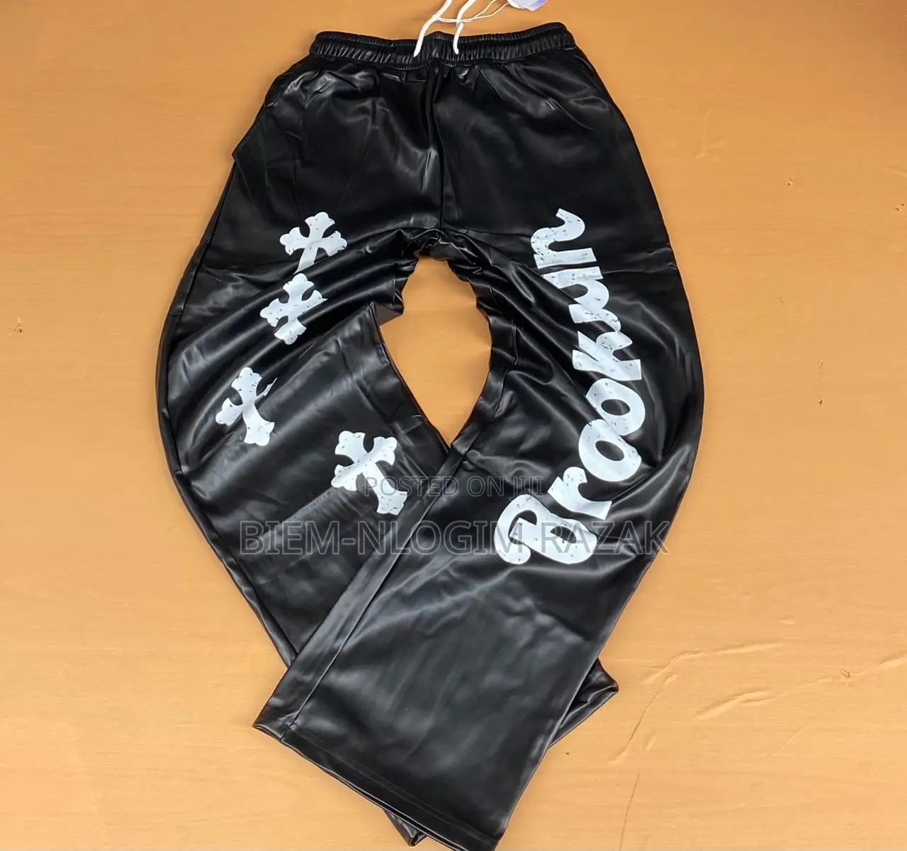 Cargo Leather Pants Available in Stock
