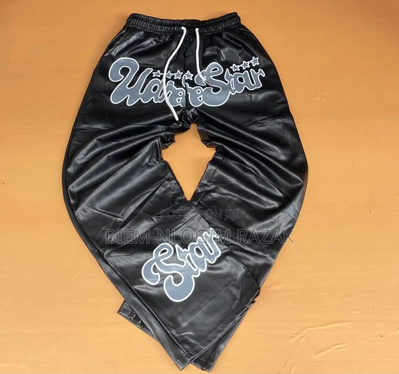 Cargo Leather Pants Available in Stock