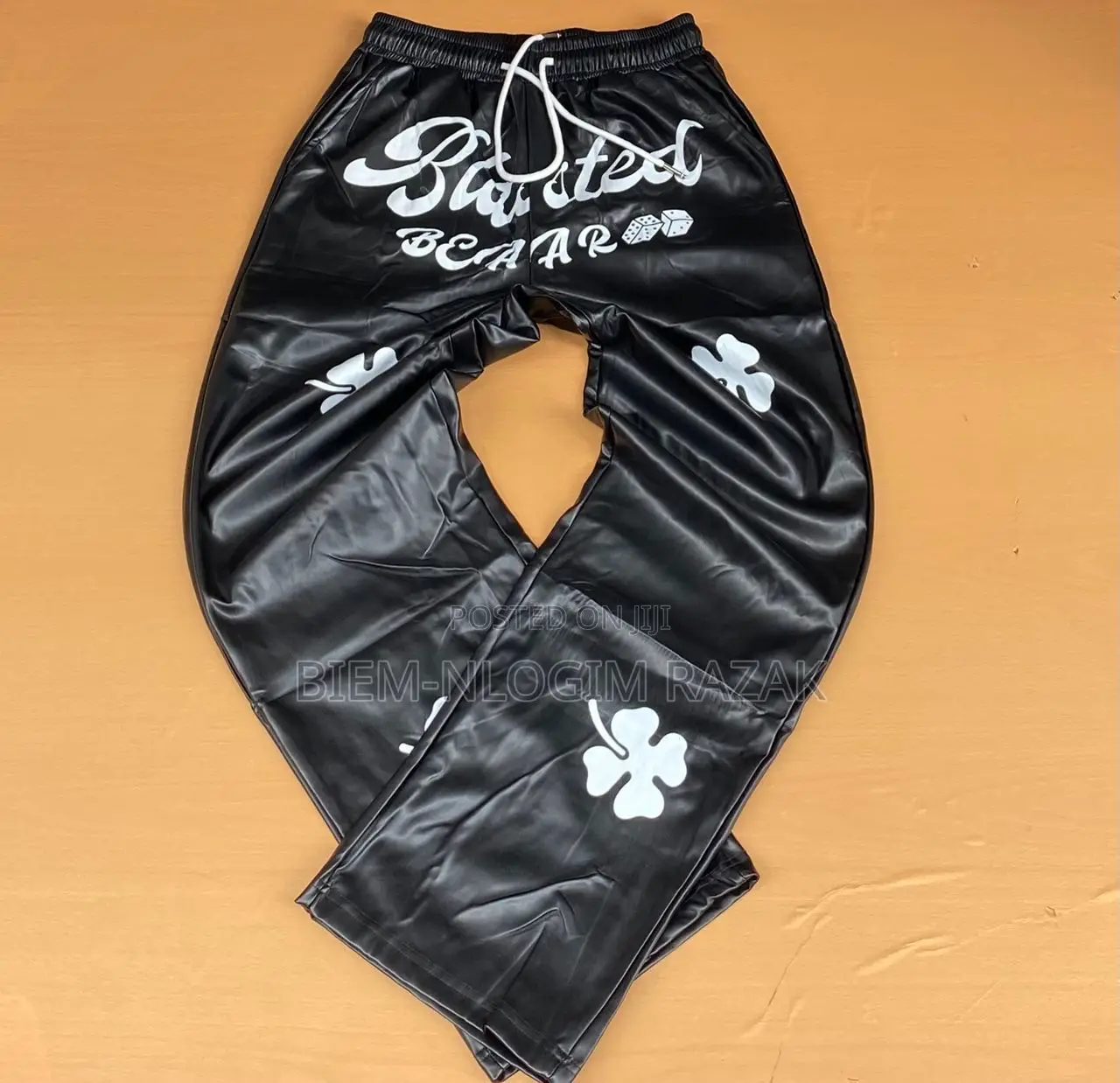 Cargo Leather Pants Available in Stock