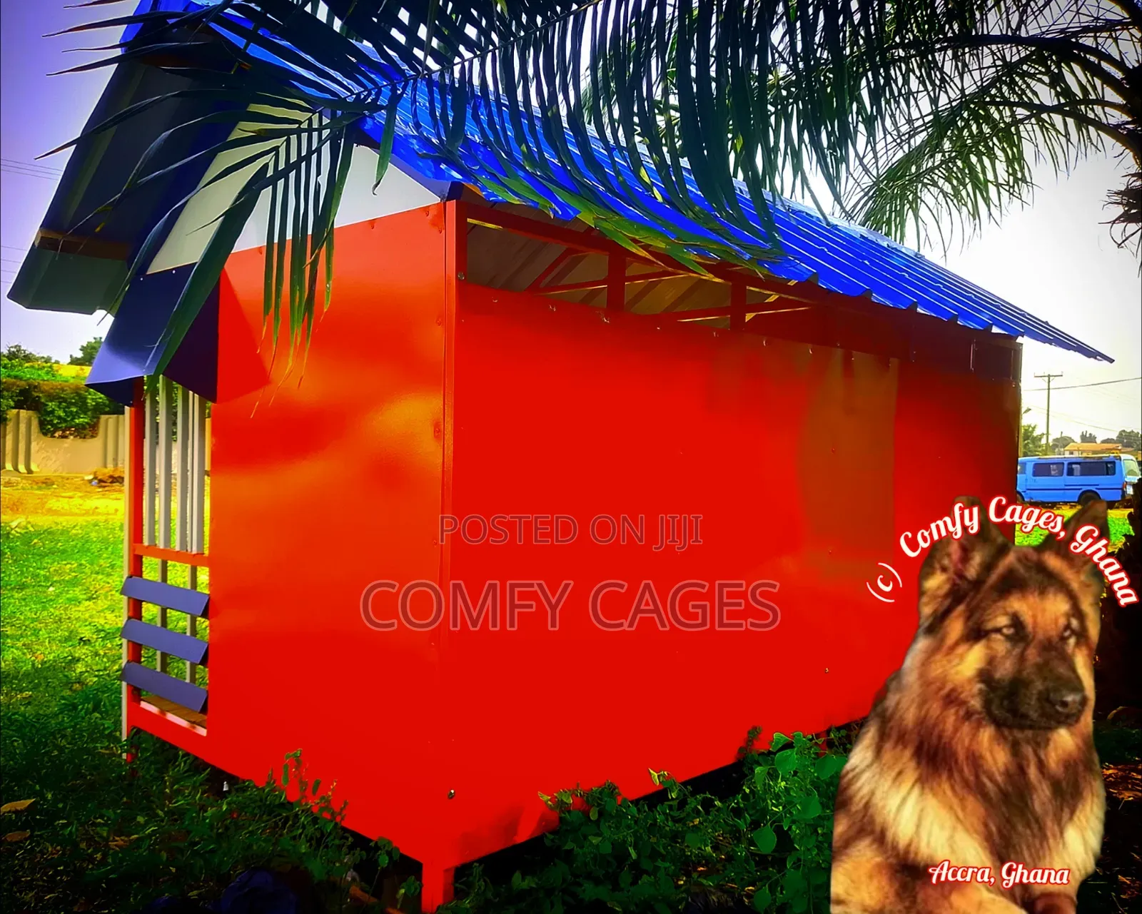 Large Ultra-Modern Double Galvanized Steel Comfy Dog Cage/House
