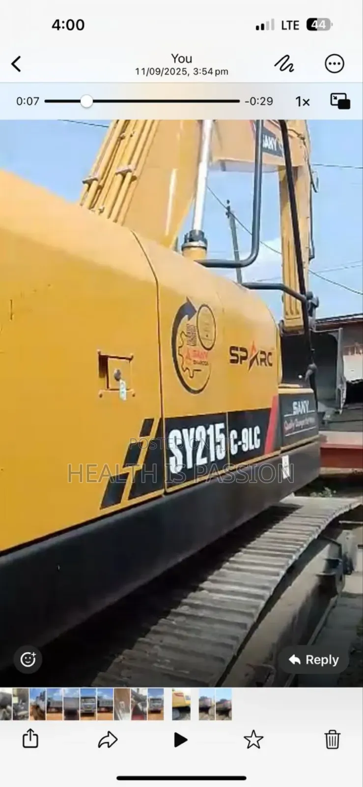 Brand New Sany 215, Available for Sale Cash