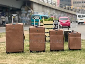 Genuine 4 Set Trolling Travelling Leather With a Large Compartment