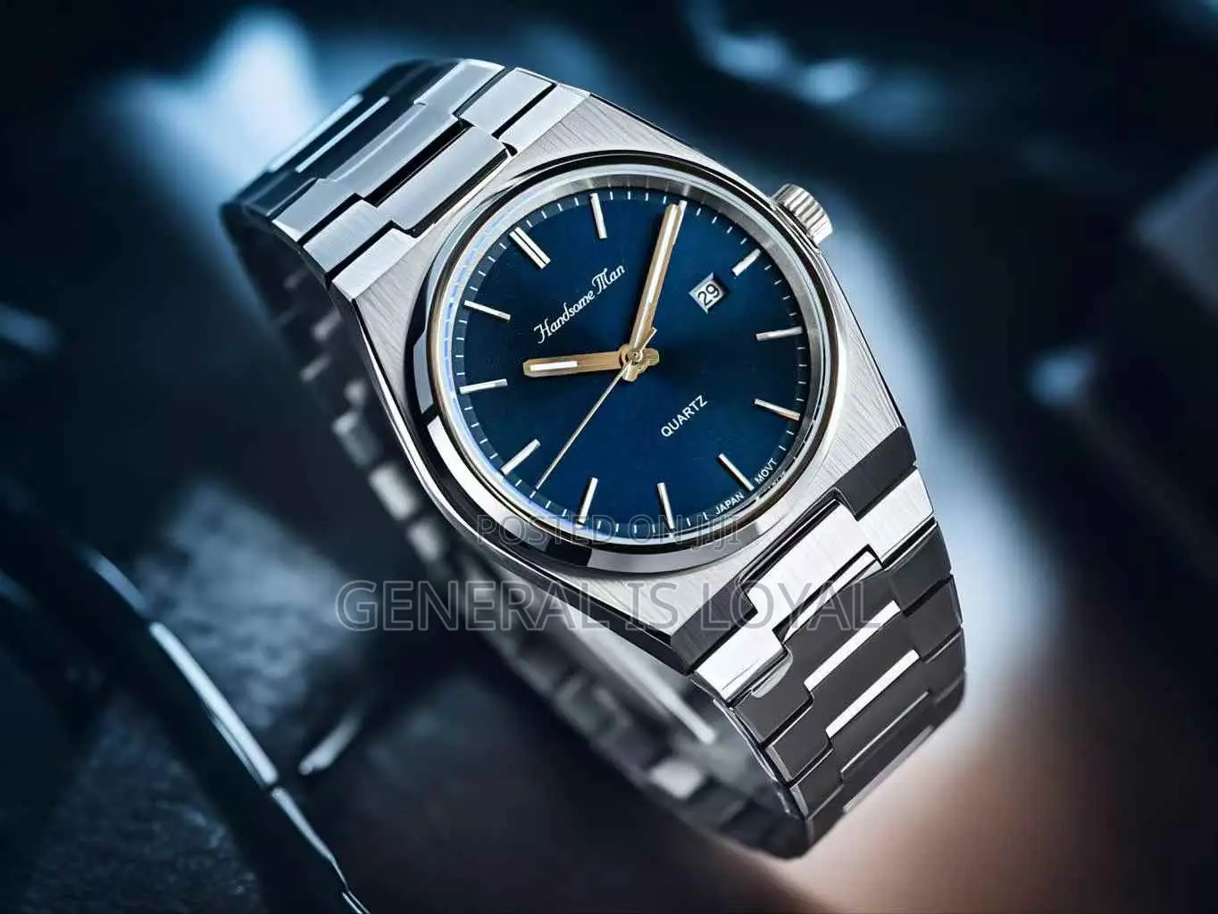 Handsome Tan Luxury Stainless Date Men Watch