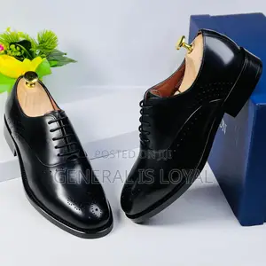 J.M Weston Black Coffee Executive Men Leather Shoe