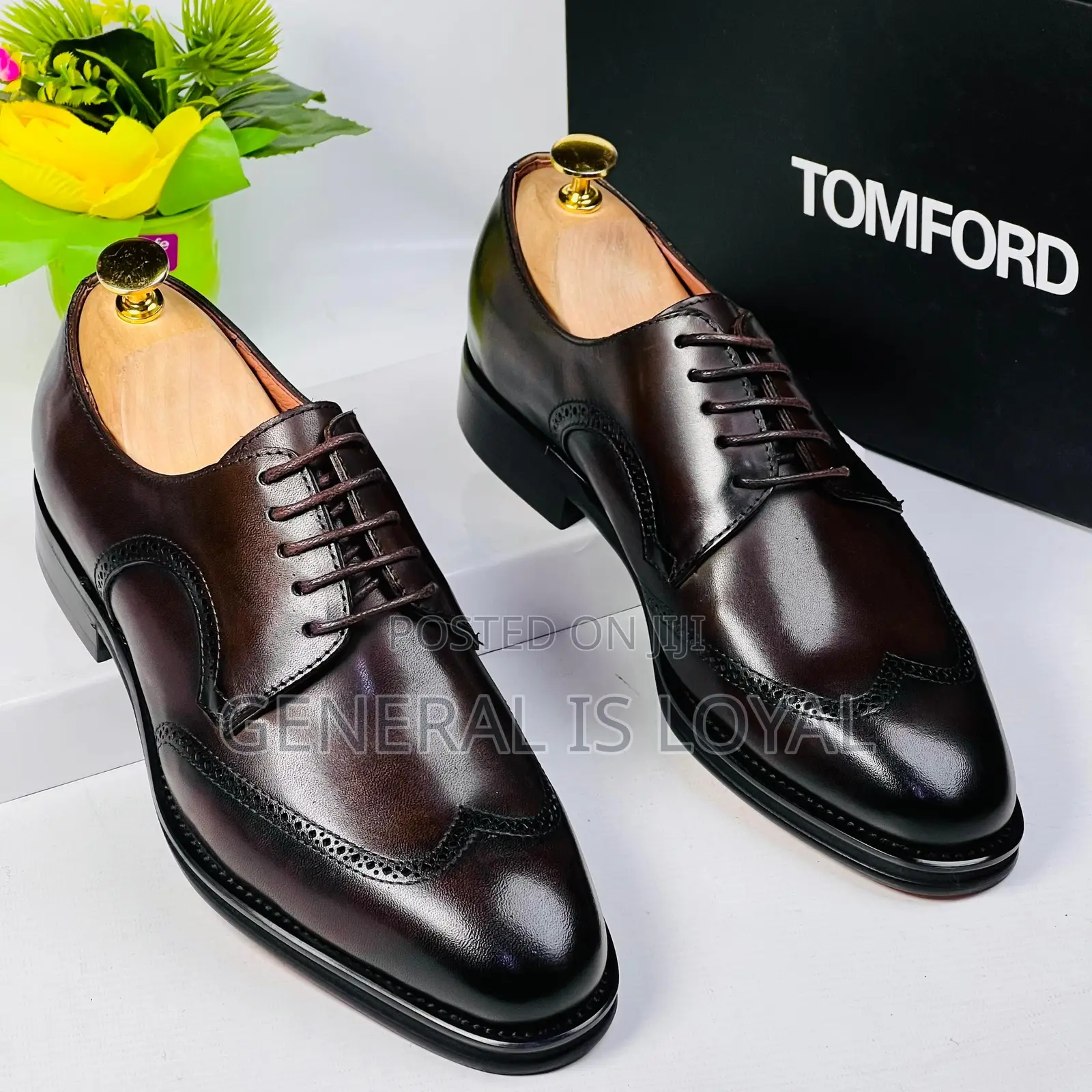 Tom Ford Dark Coffee Men Leather Shoe
