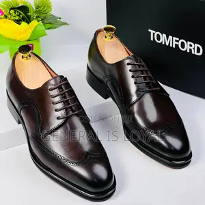 Tom Ford Dark Coffee Men Leather Shoe