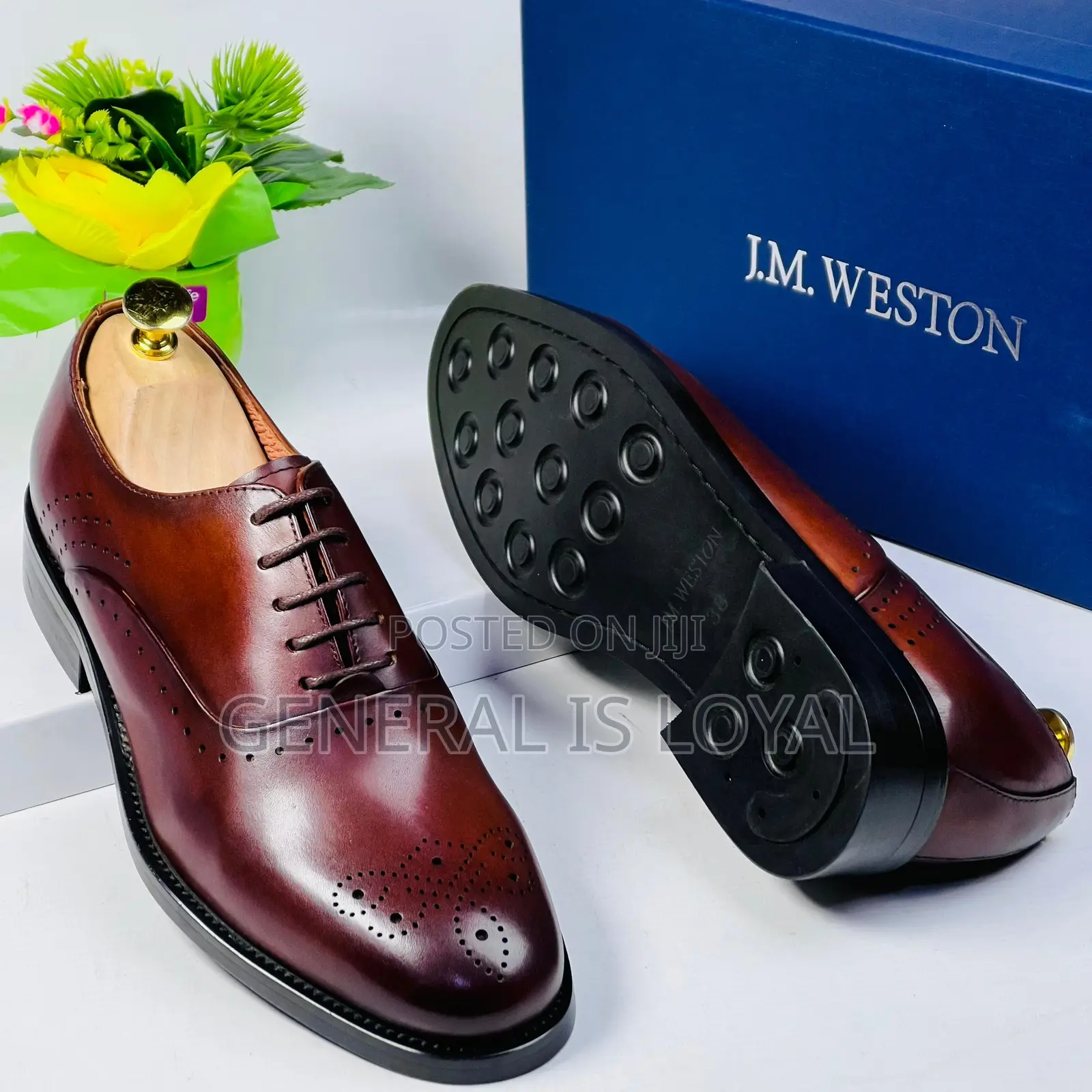 J.M. Weston Brown Men Leather Shoe