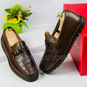 Salvatore Ferragamo Brown Men Leather Shoe