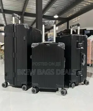 Jony Black 3set Aluminum Purely Locks Trunk Suitcase.