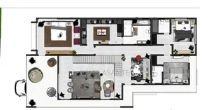Four Bedrooms Architecture Drawing Plan 40ft X 100ft Land Size