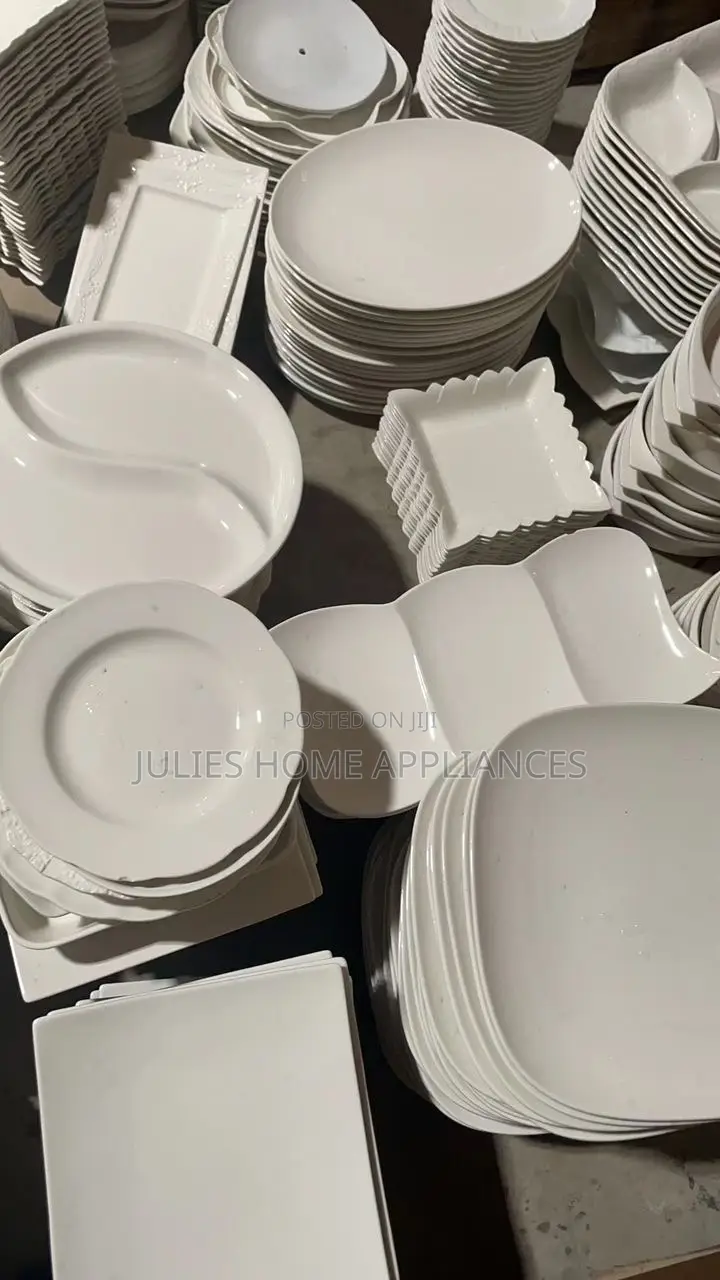 Beautiful Big Ceramic Mix Fufu Bowls /Plates Set