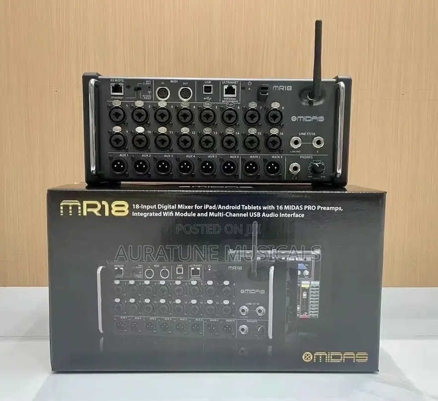Midas Mr18 18-Channel Tablet-Controlled Digital Mixer