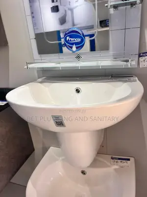 Frencia Hanging Basin_complete_wash Hand Basin With Short Stand